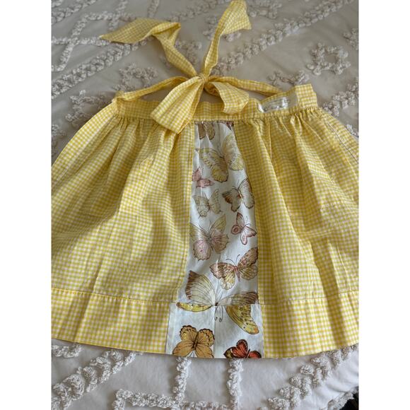 Handmade Vintage Style Apron Cottagecore Floral Gingham Kitchen Retro - Picture 6 of 9